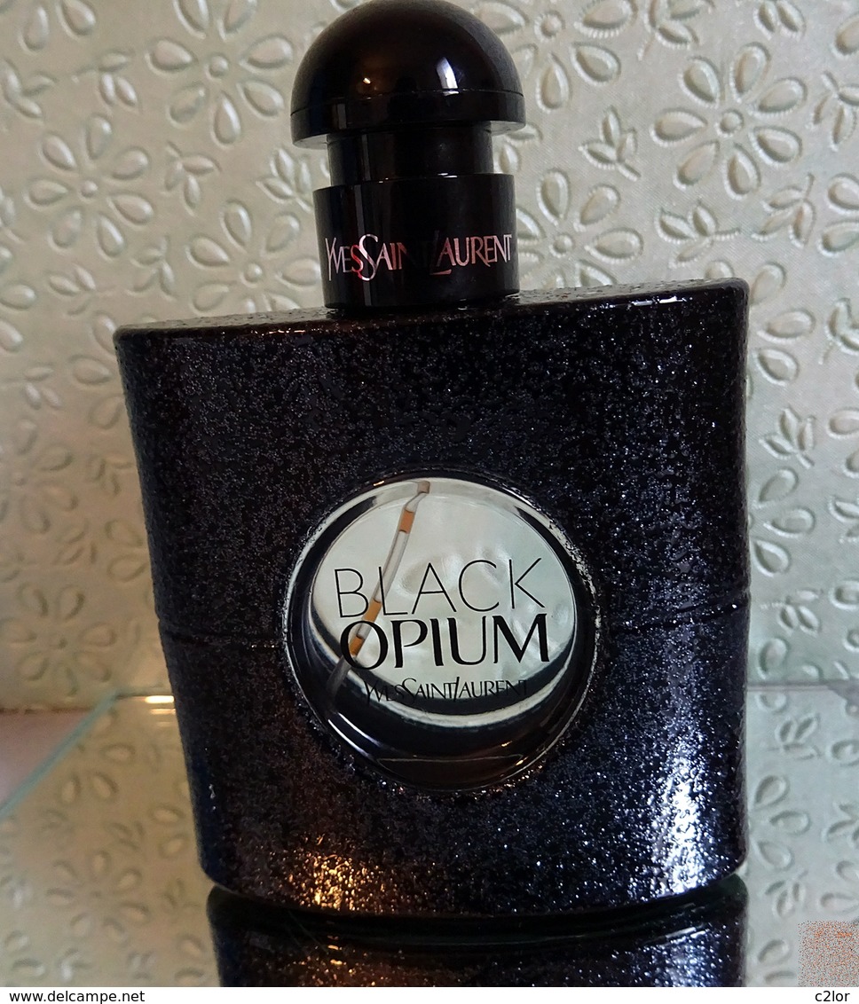 Flacon De Parfum Vaporisateur "BLACK OPIM" D'YVES ST LAURENT EDP 50 Ml VIDE/EMPTY Pour Collection Ou Décoration - Flacons (vides)