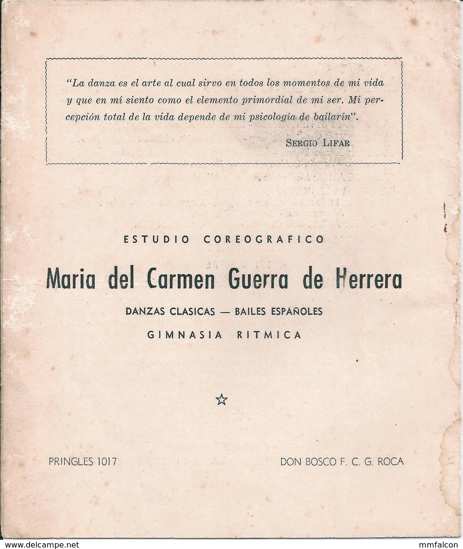 X1353 - FLAMENCO - Recital De Danza MARIA Del CARMEN GUERRA De HERRERA "Casal De Cataluña" - Programa 1960' - Programas