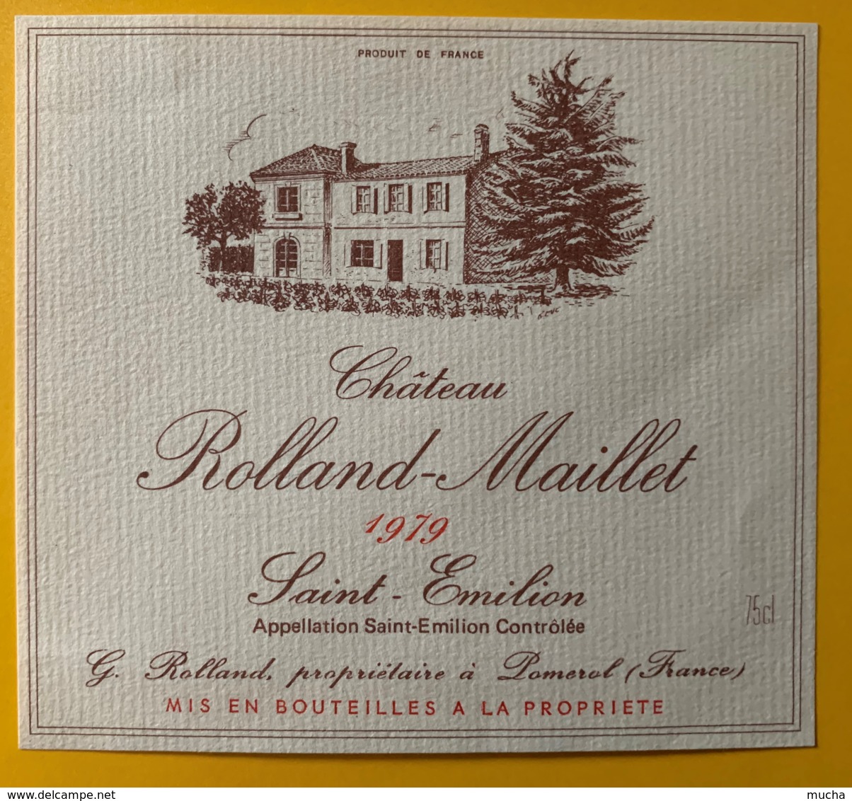 10545- Château Rolland-Maillet 1979  Saint-Emilion - Bordeaux