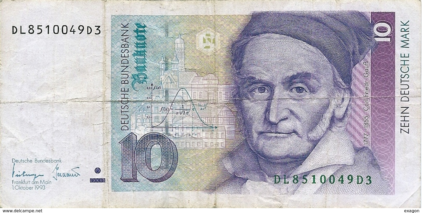 ALLEMAGNE  -  10  DEUTSCHE  MARK  -  Anno  1993 - [13] Bundeskassenschein