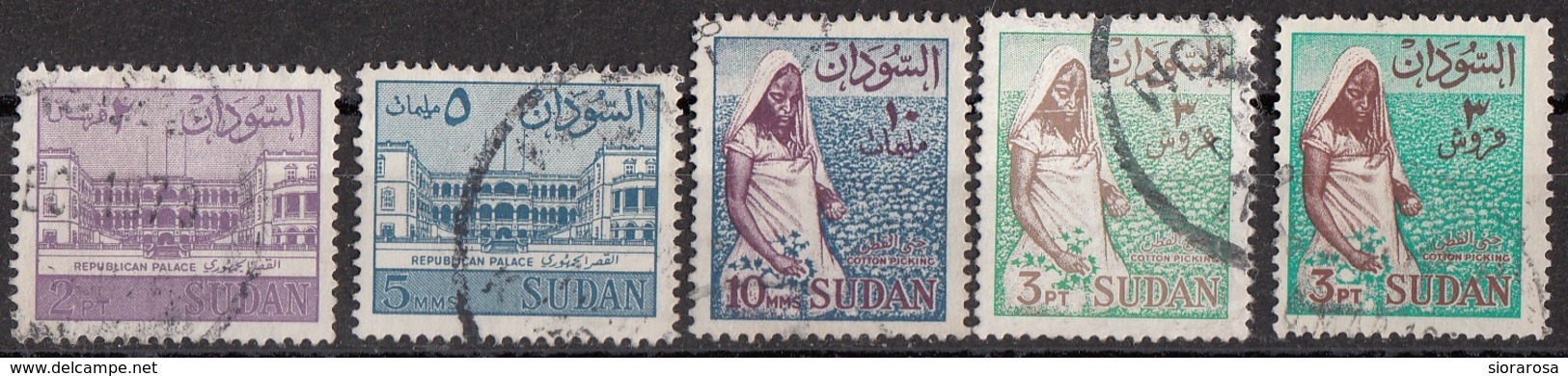 Sudan 1962  Palace Of The Republic, Khartoum - Cotton Picker  Viaggiato Used - Sudan (1954-...)