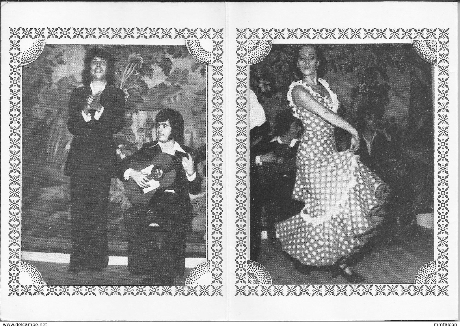 FLAMENCO - LOS CABALES En El Tablao De Plaza Mayor - Programa Con 5 Fotos Desmontables 1960' - Programas