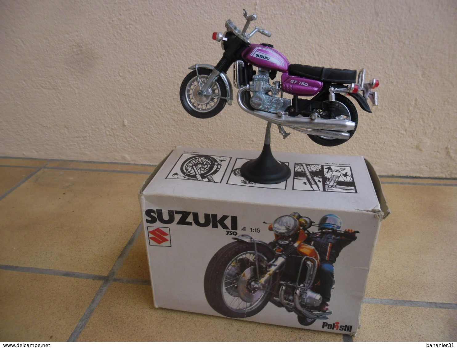 MOTO SUZUKI 750 GT Au 1/15 °de POLISTIL MS 104 En Boite/boxed - Motos