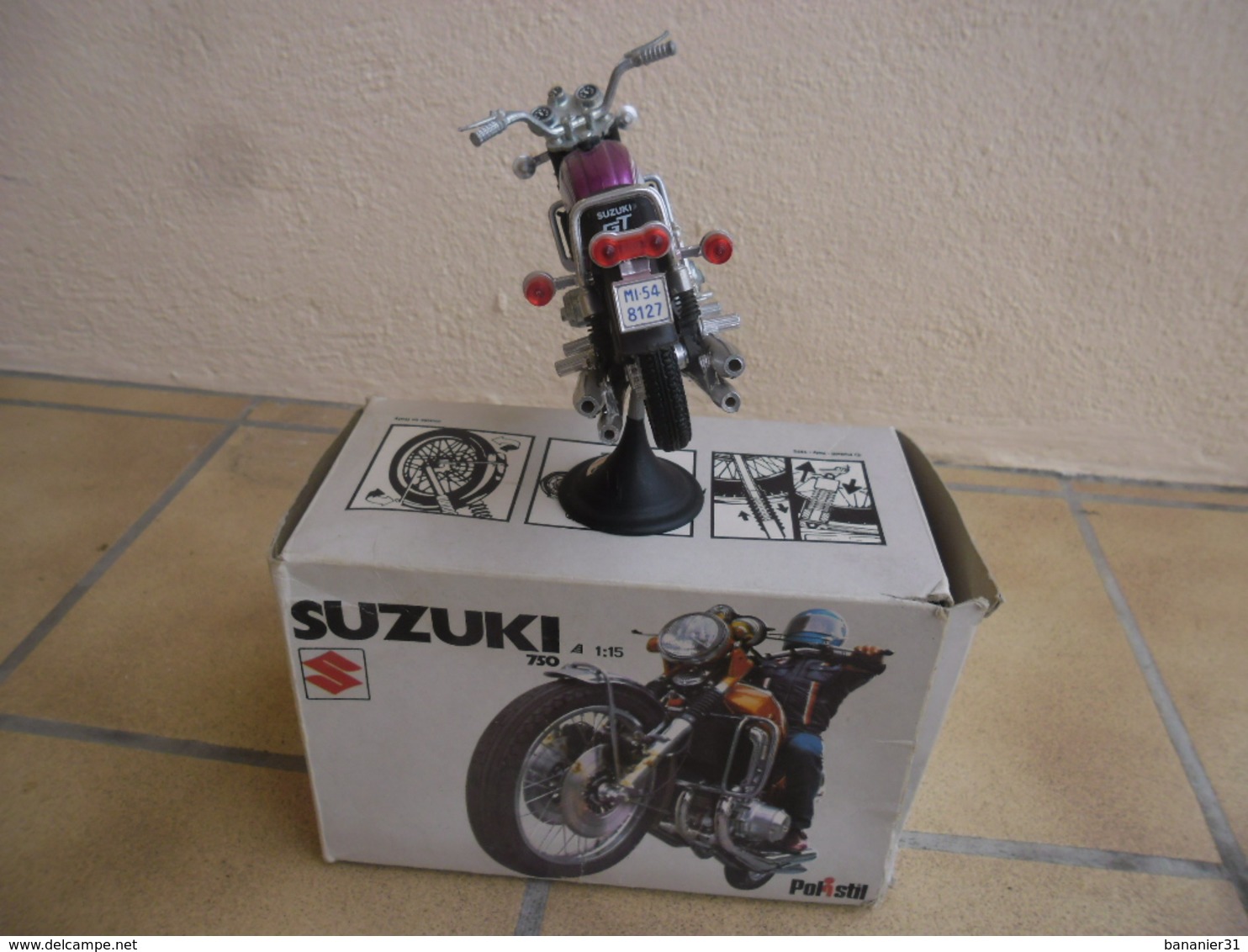 MOTO SUZUKI 750 GT Au 1/15 °de POLISTIL MS 104 En Boite/boxed - Motorräder