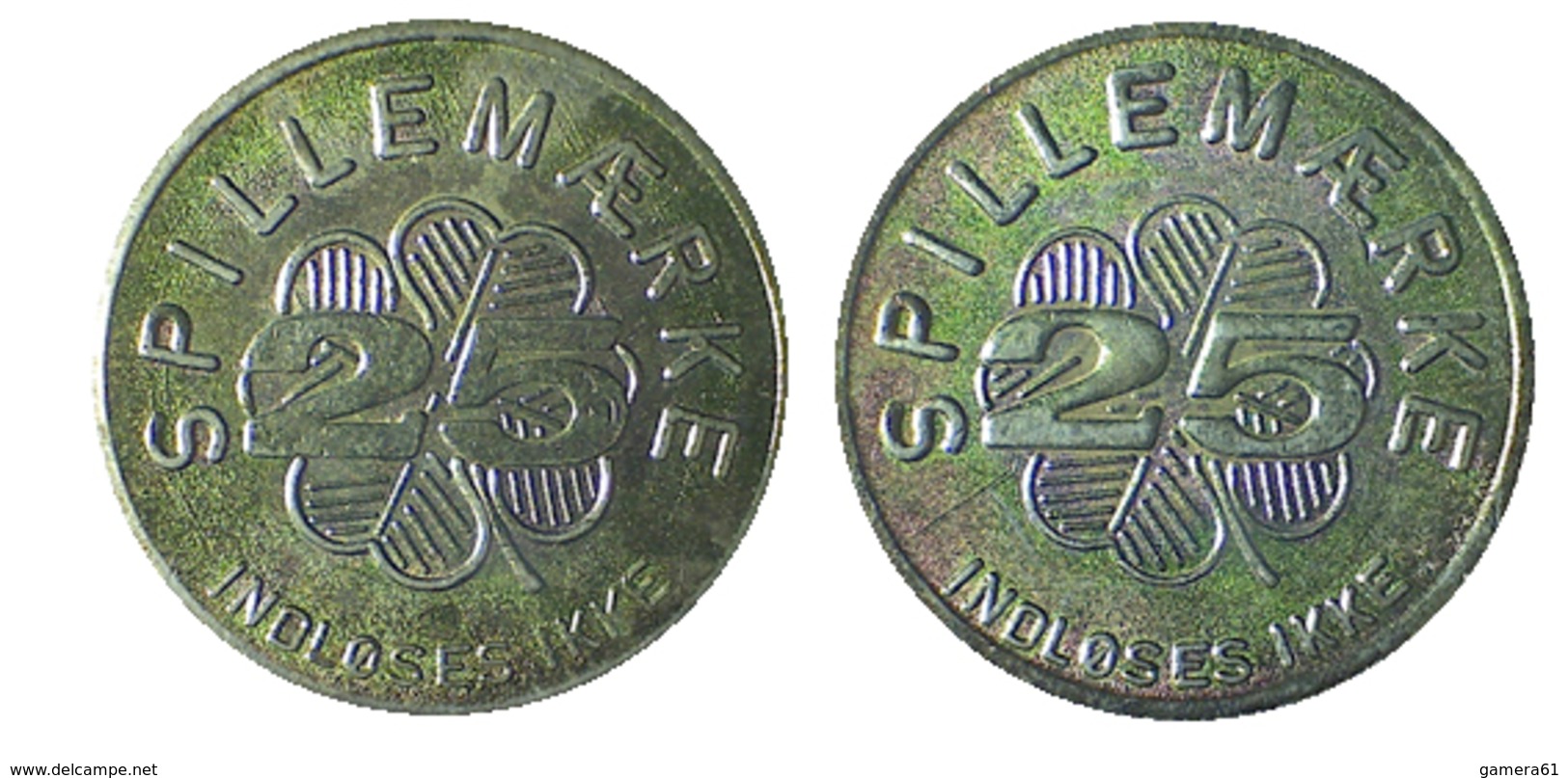 02417 GETTONE TOKEN JETON DENMARK AMUSEMENT SPILLEMARKE 25 INDLOSES IKKE - Other & Unclassified