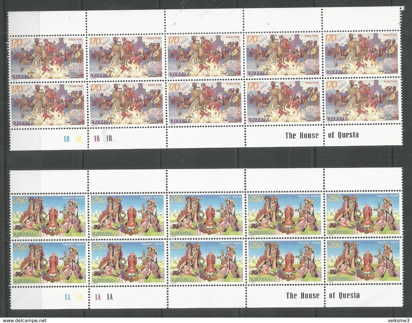 10x ARMENIA - MNH - Europa-CEPT - Art - 1998 - 1998