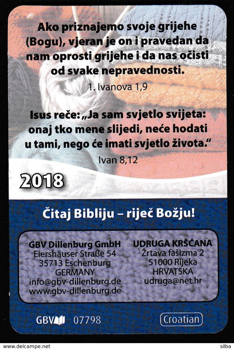 Pocket Calendar / Croatia 2018 / Read The Bible - The Word Of God - Small : 2001-...