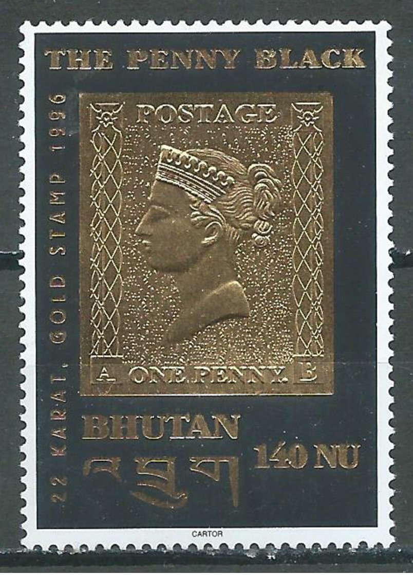 Bhoutan YT N°1129 Penny Black (timbre Or) Neuf ** - Bhoutan