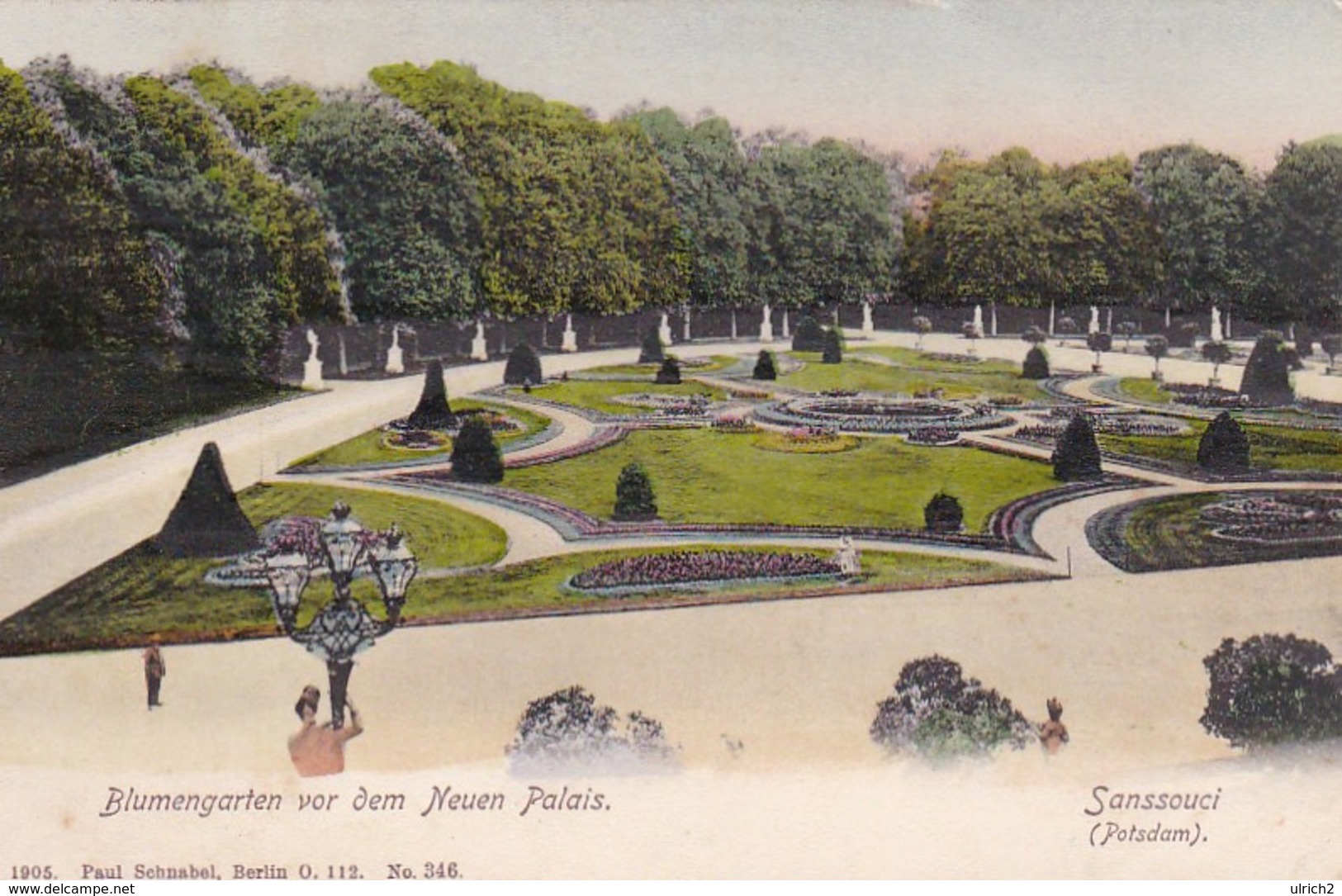 AK Potsdam - Sanssouci - Blumengarten Vor Dem Neuen Palais - 1905 (41019) - Potsdam