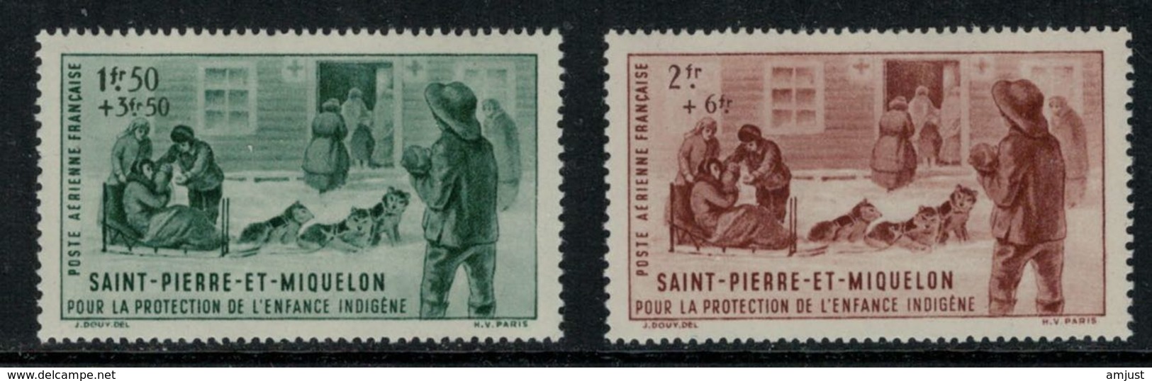 St.Pierre Et Miquelon // 1942 // Poste Aérienne No. 1-2 Y&T  Timbres Neufs ** MNH (sans Charnière) - Neufs