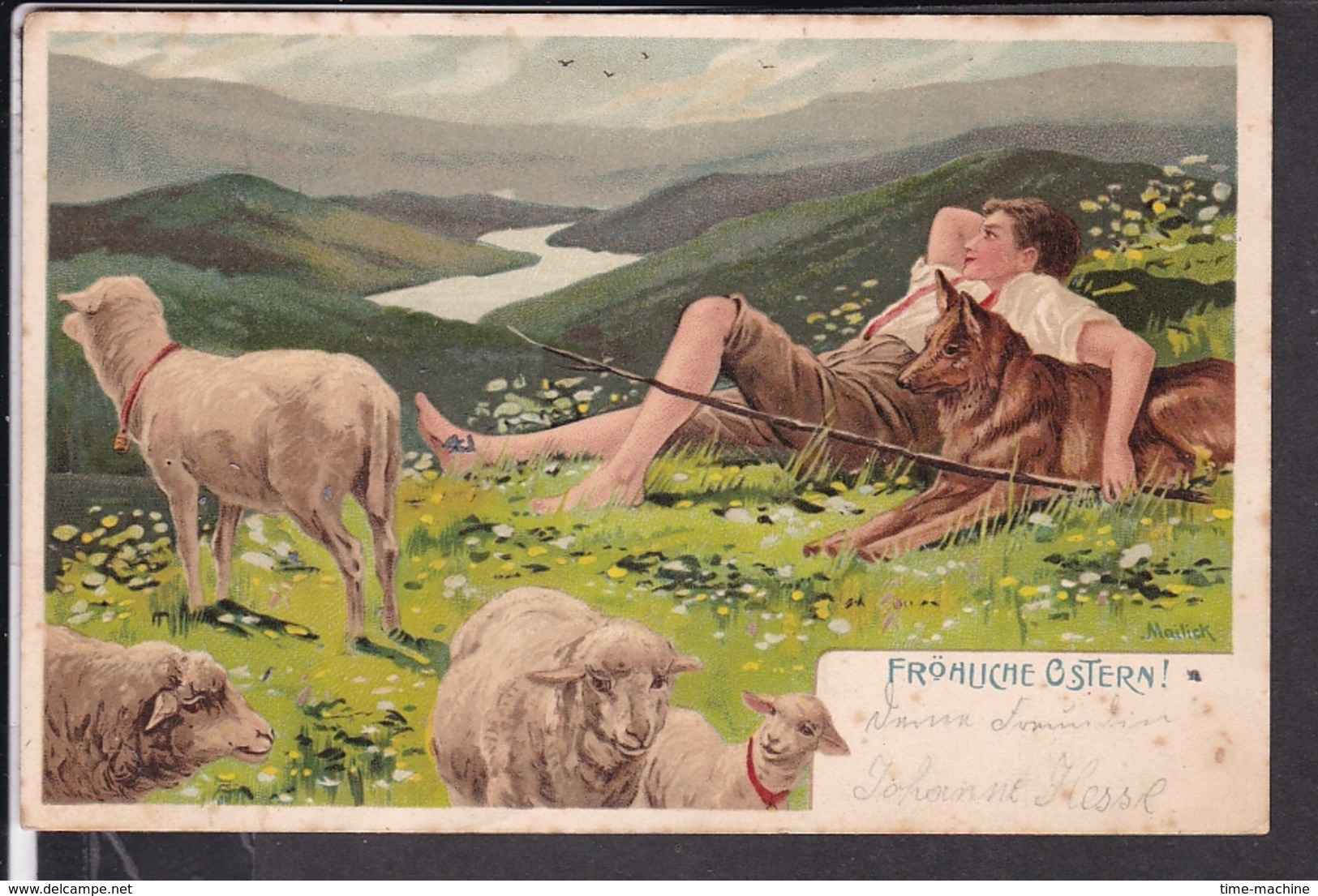 Künstlerpostkarte Mailick  , Ostern  1906 - Mailick, Alfred