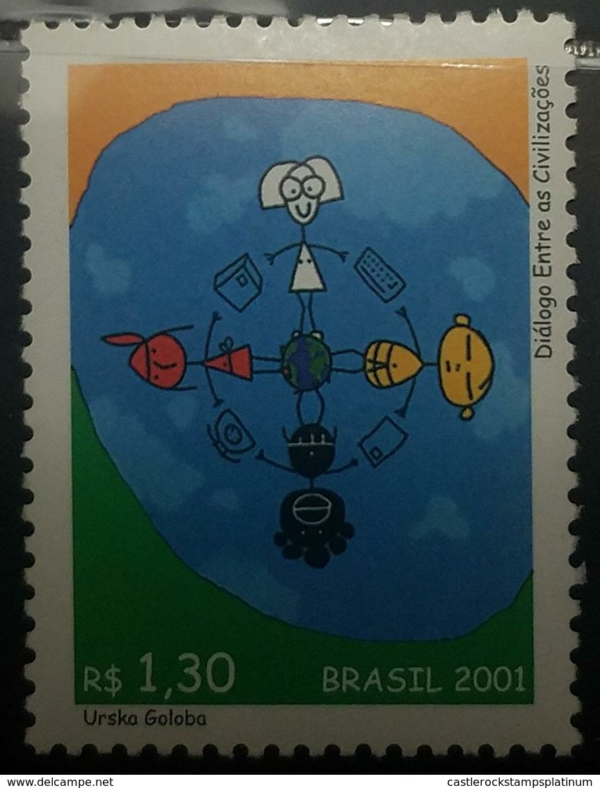 O) 2001 BRAZIL, YEAR OF DIALOGUE AMONG CIVILIZATIONS - SC 2820 . HUMAN RACES, MNH - Neufs