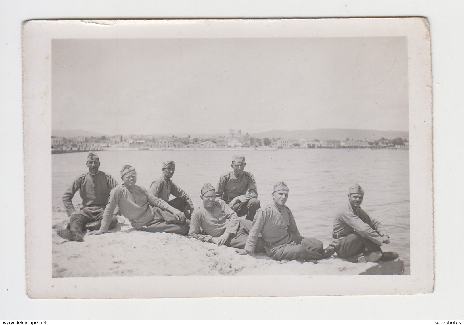 #26787 Vintage Ww2 Orig Photo Bulgarian Soldiers In Occ Greece Alexandroupoli - Guerra, Militares