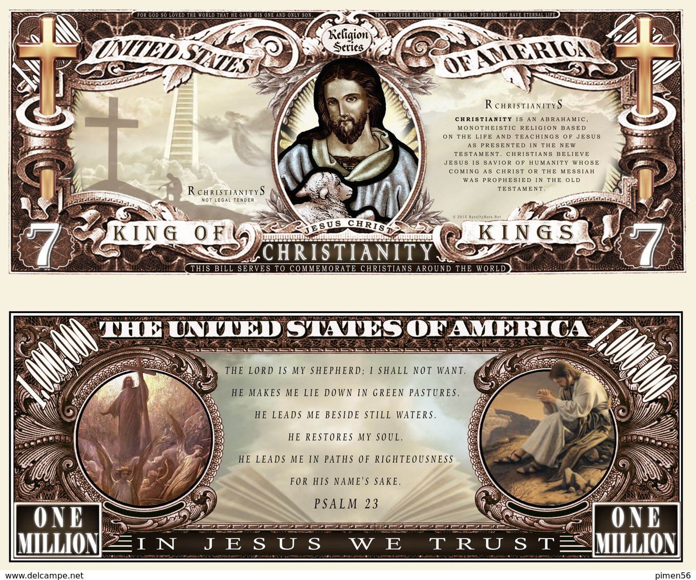 USA - FANTASY NOTE -  THE  CHRISTIANITY  - UNC - Other & Unclassified