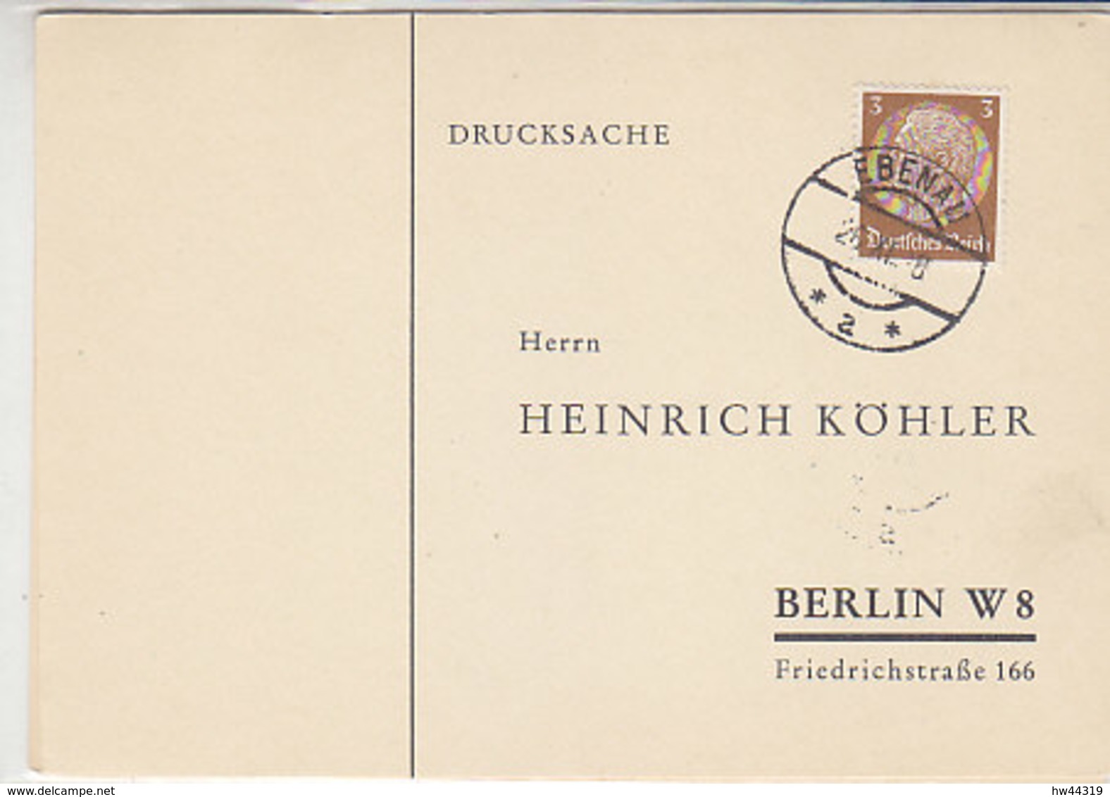 B&M Köhlerkarten Aus Johannesthal + EBENAU - Occupation 1938-45