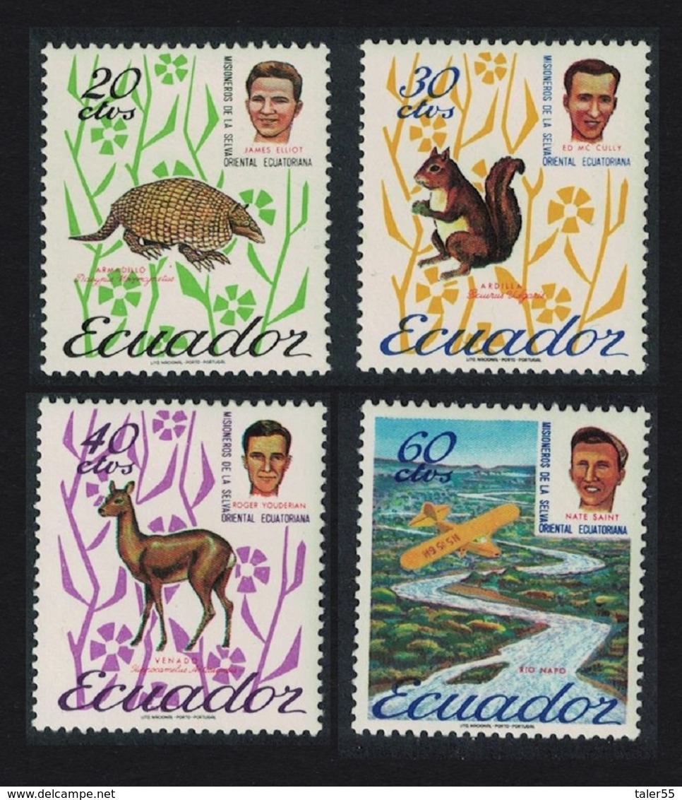 Ecuador Armadillo Squirrel Guemal Sloth Wild Animals 4v MNH SG#1291-94 - Equateur