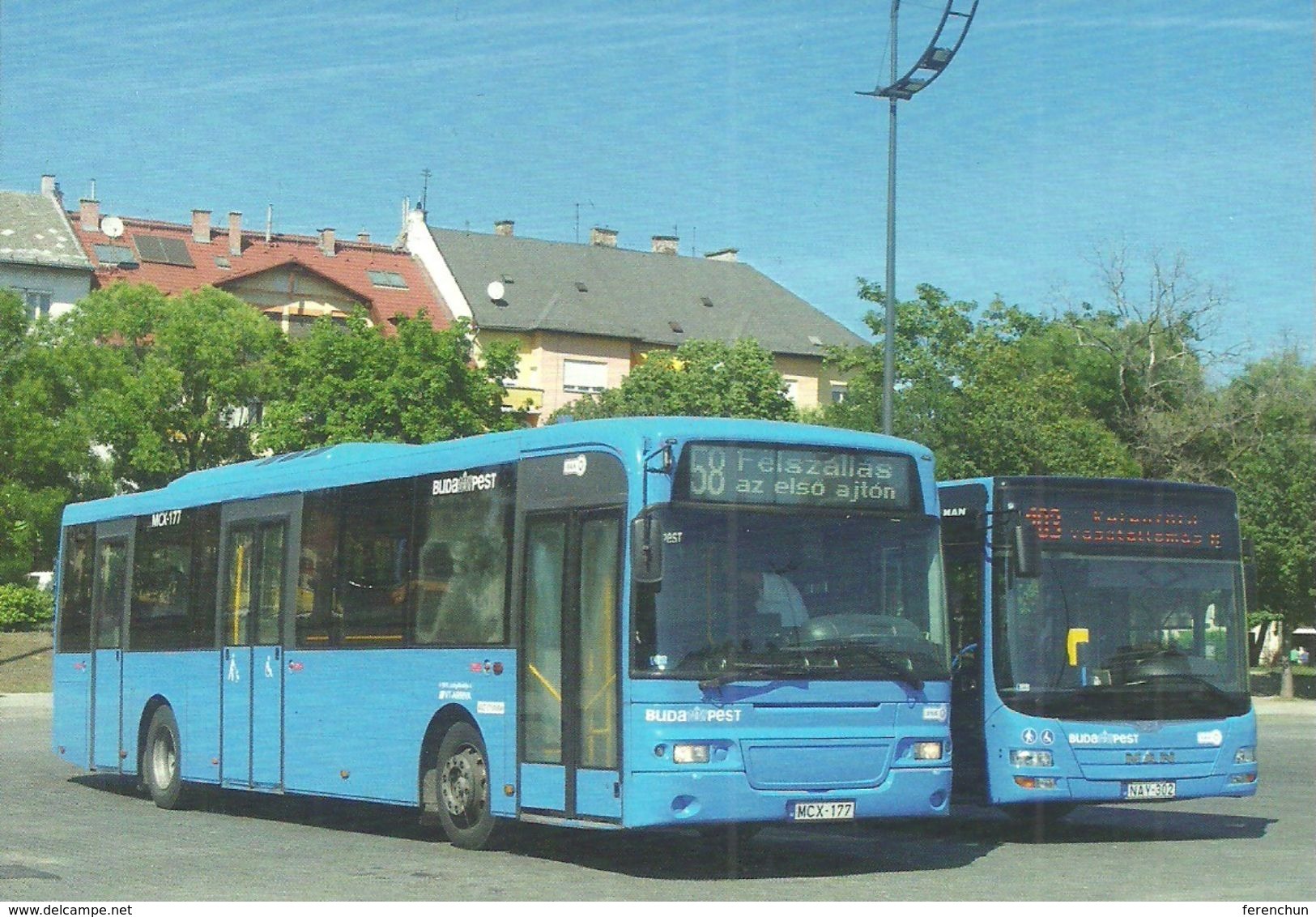 BUS * AUTOBUS * VOLVO AABENRAA * MAN A21 LION'S CITY * BKV * ETELE SQUARE * BUDAPEST * Top Card 0960 * Hungary - Bus & Autocars