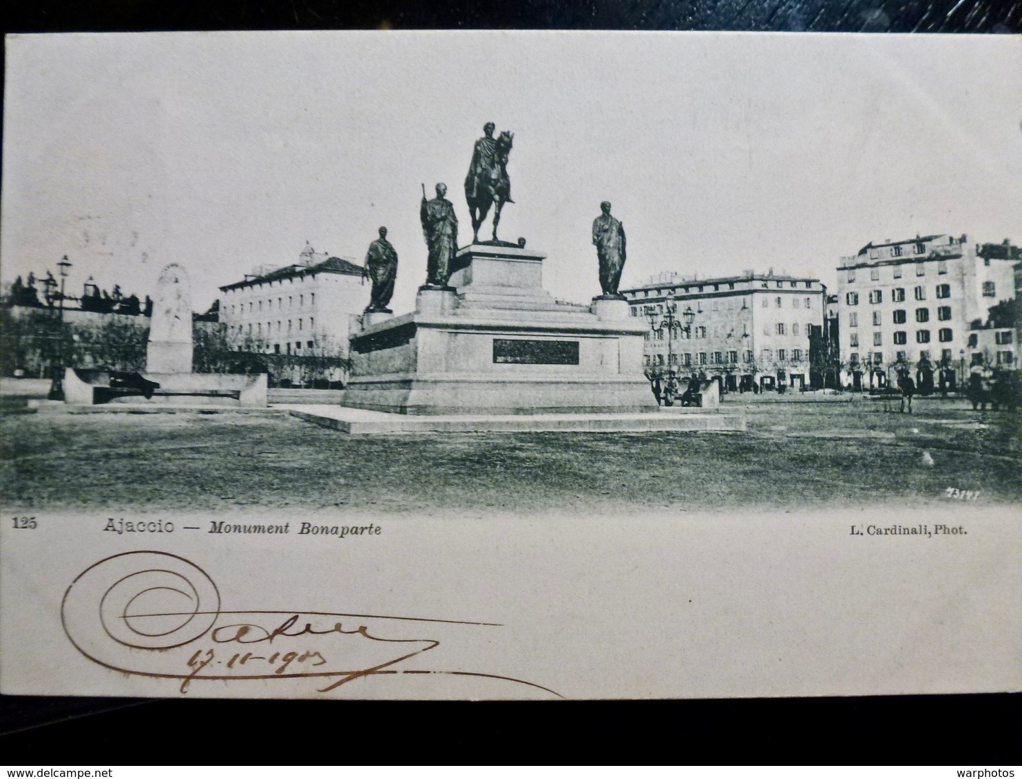 CARTE POSTALE _ CPA VINTAGE : FRANCE _ CORSE _ AJACCIO _ Monument Bonaparte       // CPA.L.FR240.27 - Ajaccio