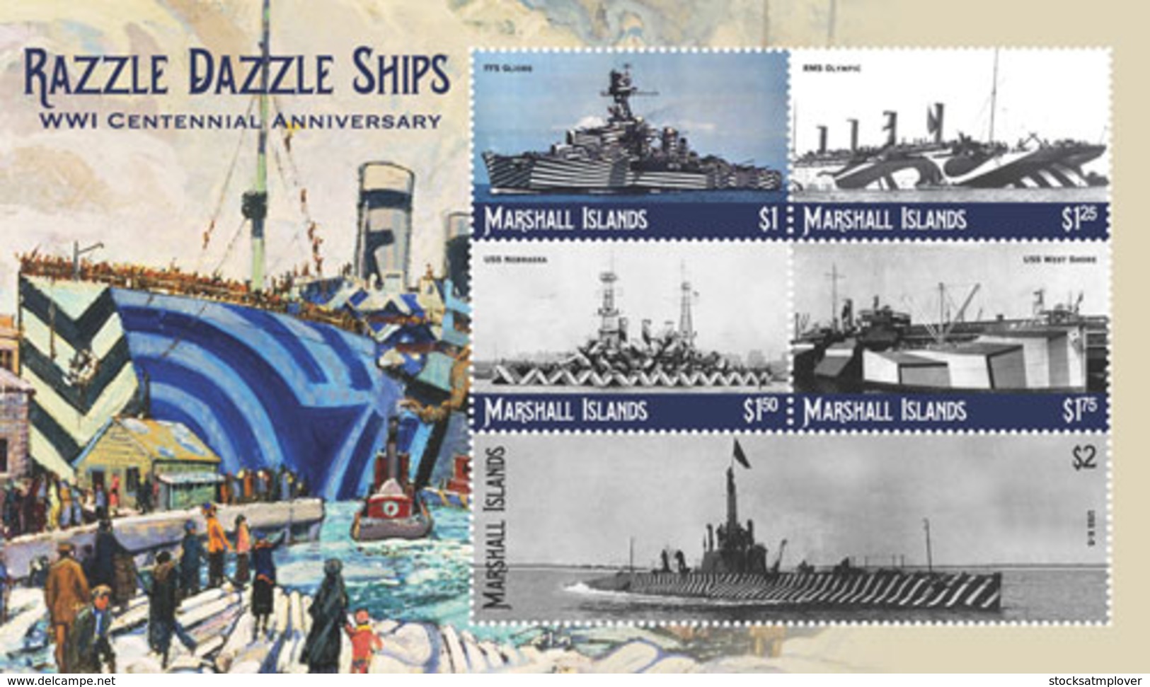 Marshall Islands   2018  WORLD WAR I ,RAZZLE DAZZLE SHIPS   I201901 - Marshall Islands