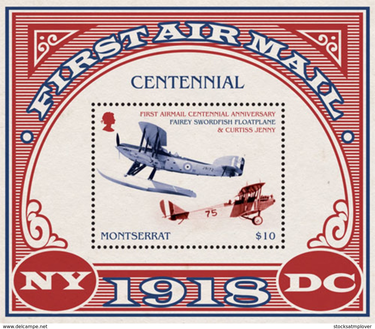 Montserrat    2018    First Air Mail Centenary, Airplane  I201901 - Montserrat