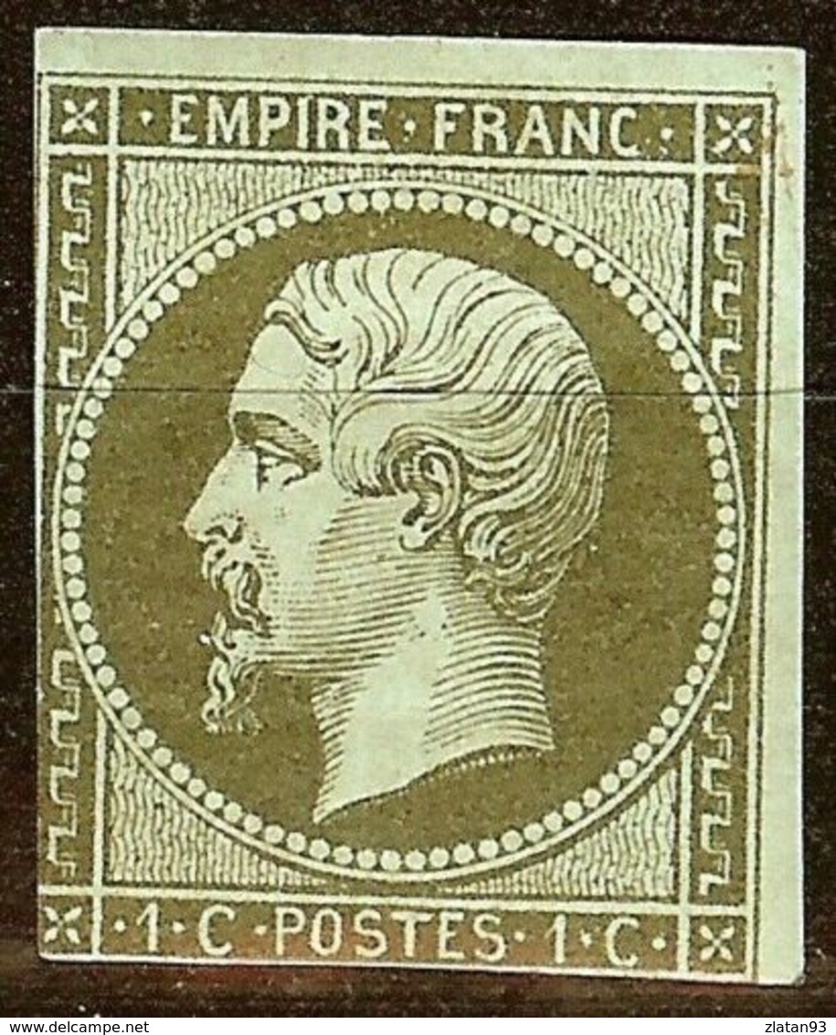 RARE NAPOLEON N°11 1c Olive NEUF Avec GOMME* Cote 260€ PAS AMINCI - 1853-1860 Napoléon III.