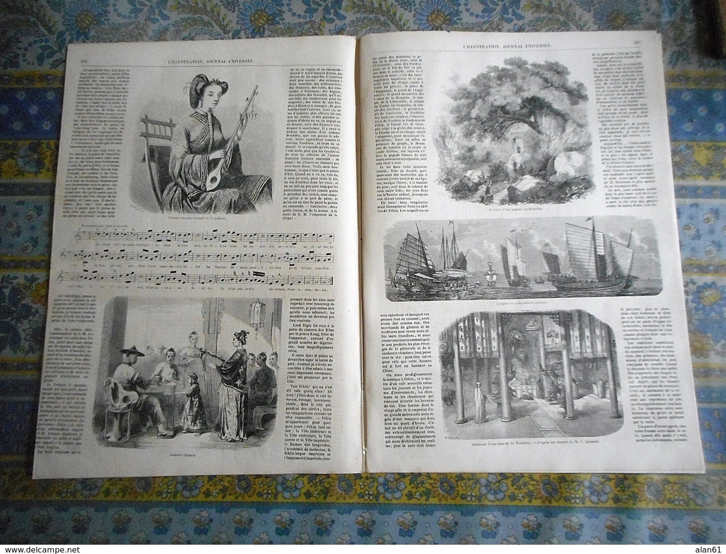 L' ILLUSTRATION 21/12/1861 SCULPTURE MILAN FANTACHIOTTI ITALIE VESUVE MONT BLANC CHINE PAGODE ORFEVRERIE CHRISTOFLE - 1850 - 1899