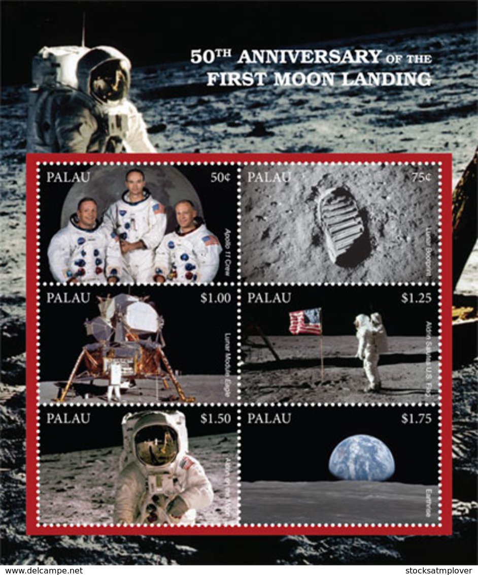 Palau   2018    First  Moon Landing, Space   I201901 - Palau