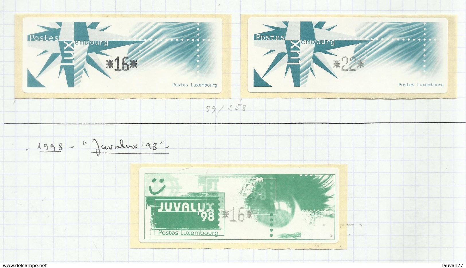 Luxembourg DISTRIBUTEUR N°3, 4 Neufs** Cote 5 Euros - Postage Labels