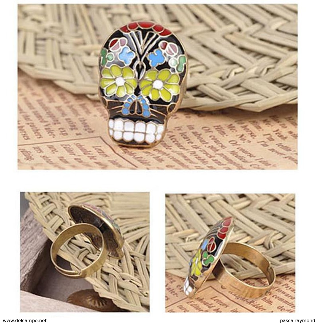 BAGUE SKULL COLORE