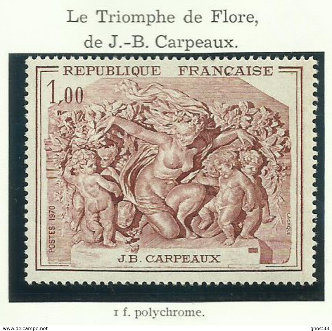 FRANCE - 1970 - LE TRIOMPHE DE FLORE DE J-B CARPEAUX - YT N° 1641 - TIMBRE NEUF** - Neufs