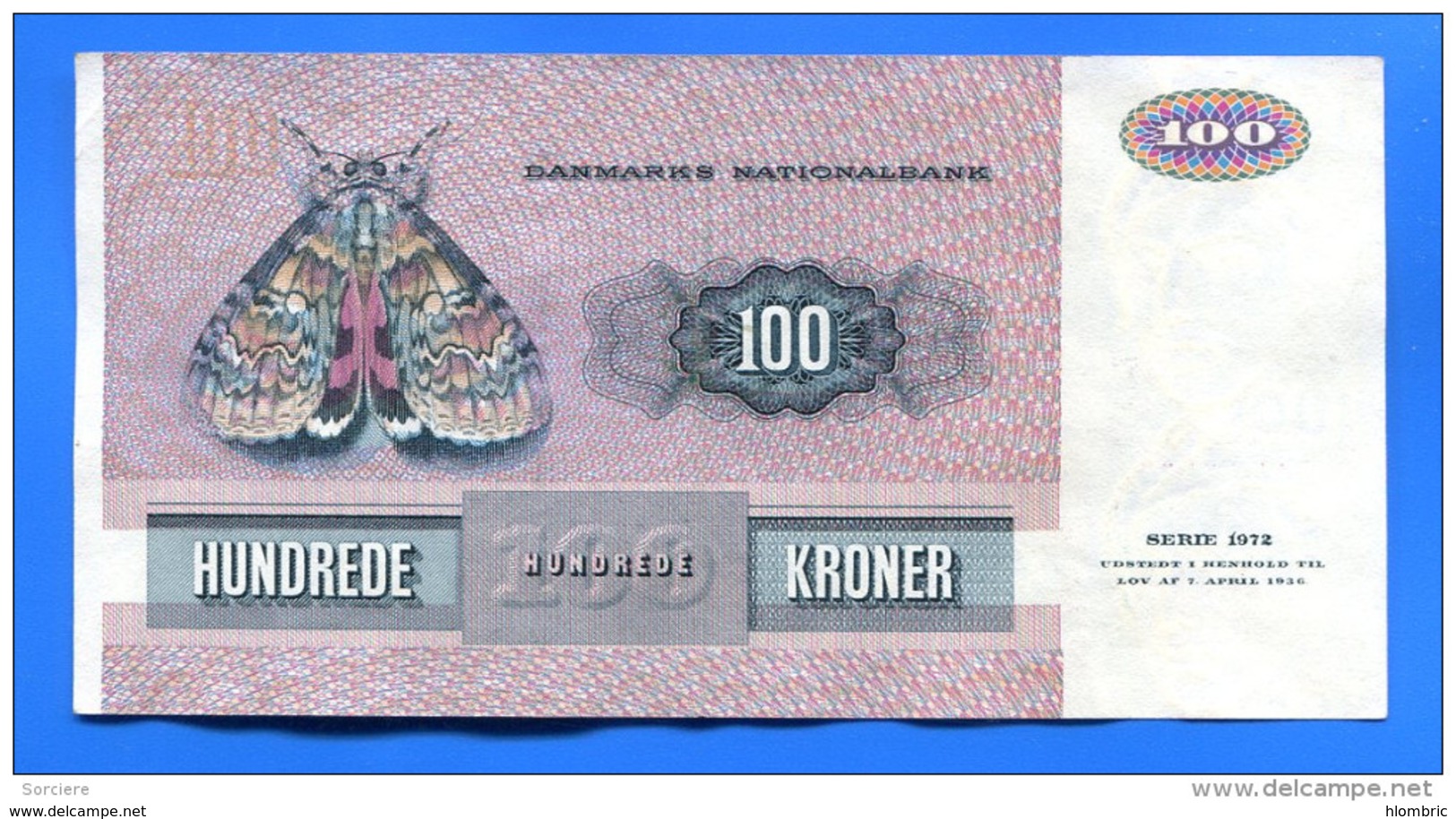Danemark  100 Kroner 1972 - Danemark