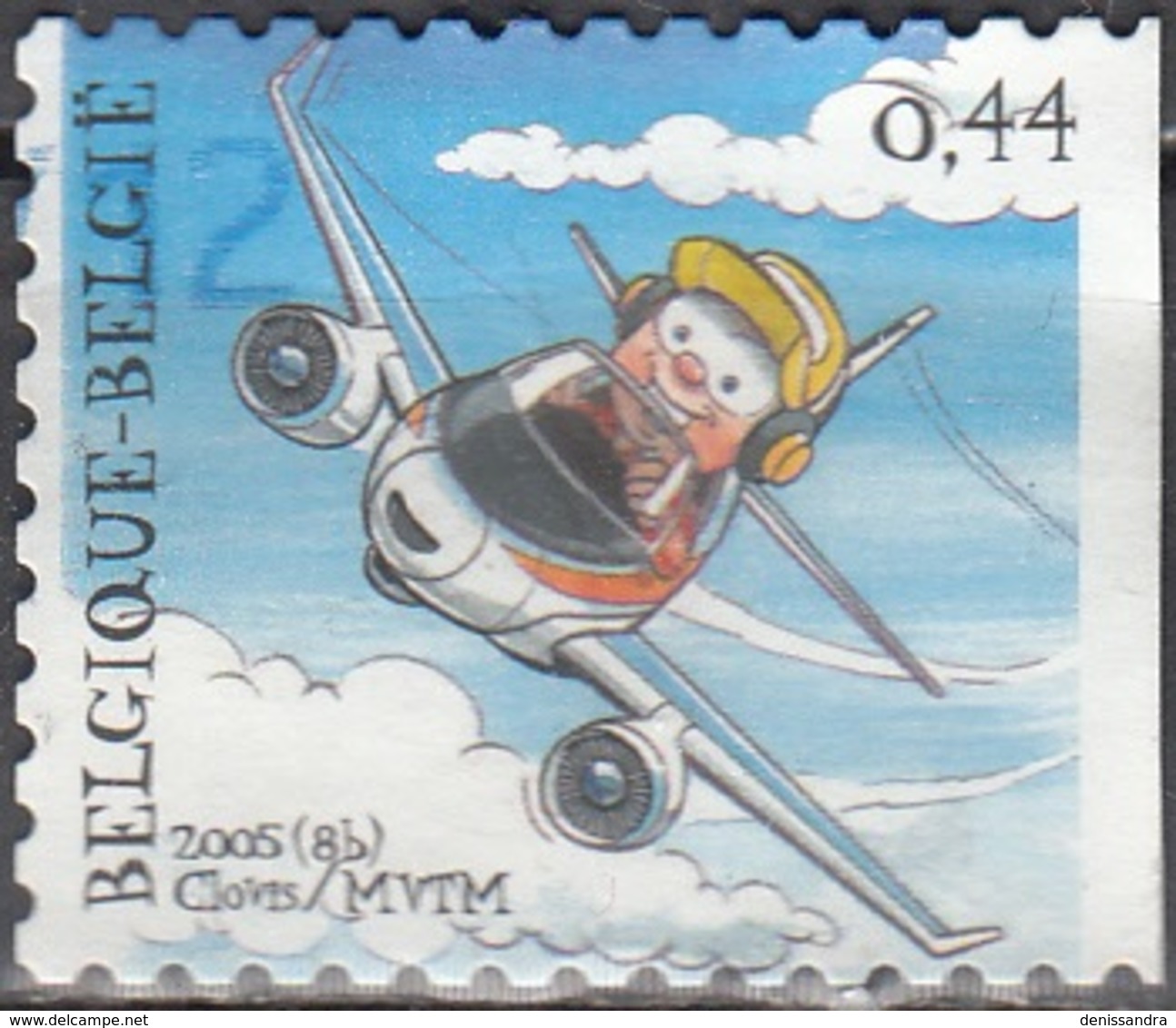 Belgique 2005 COB 3374A O Cote (2016) 1.30 Euro Avion - Gebraucht