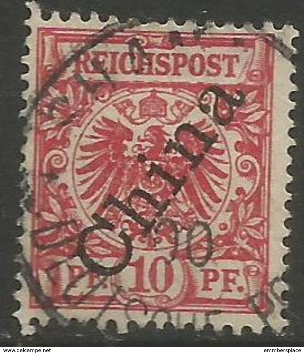 German Offices China - 1898 Crown/Eagle Overprint 10pf Used  Sc 3 - China (offices)