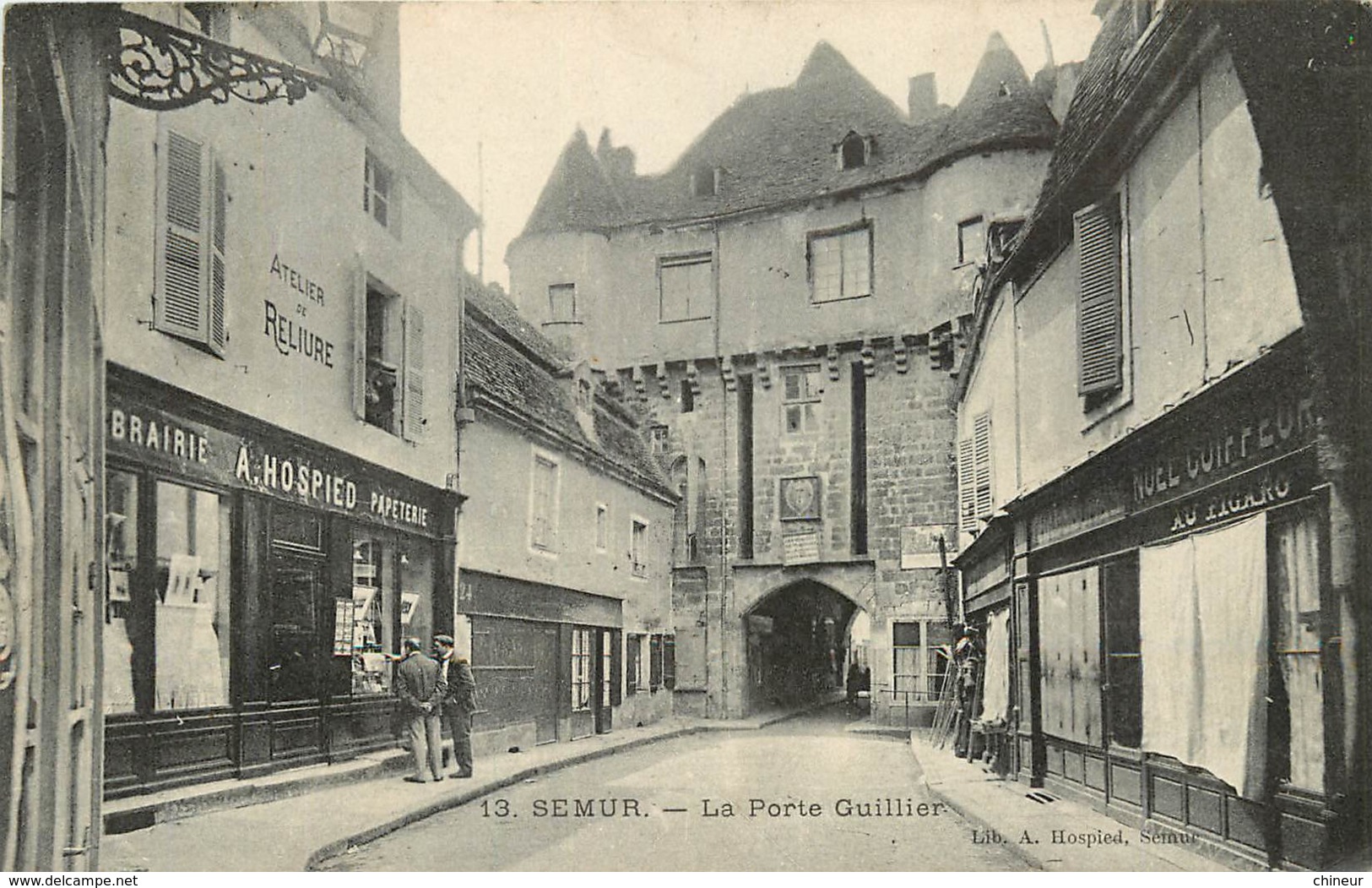 SEMUR LA PORTE GUILLIER LA LIBRAIRIE A.HOSPIED - Semur