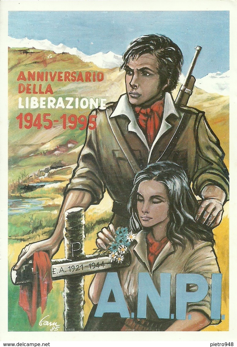 Cartolina Pubblicitaria "A.N.P.I. Bovisa Milano" 1945 - 1995 "1994 Verso Il 50° Anniv. Della Liberazione" - Partis Politiques & élections