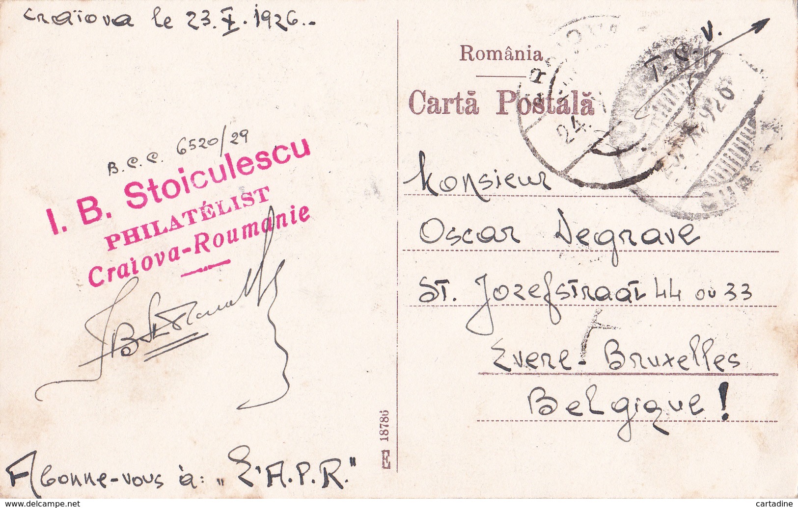 CPA Roumanie / Romania  - Craiova - Parcul Bibescu - 1926 - Romania