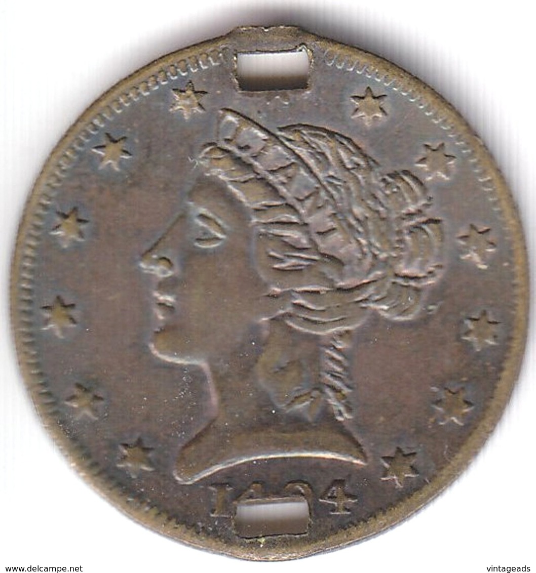 MU003 Token "Indian Counter" 22mm Durchmesser, Inschrift AHDTAO-ANOTH-NOT-TPNID - Sonstige & Ohne Zuordnung