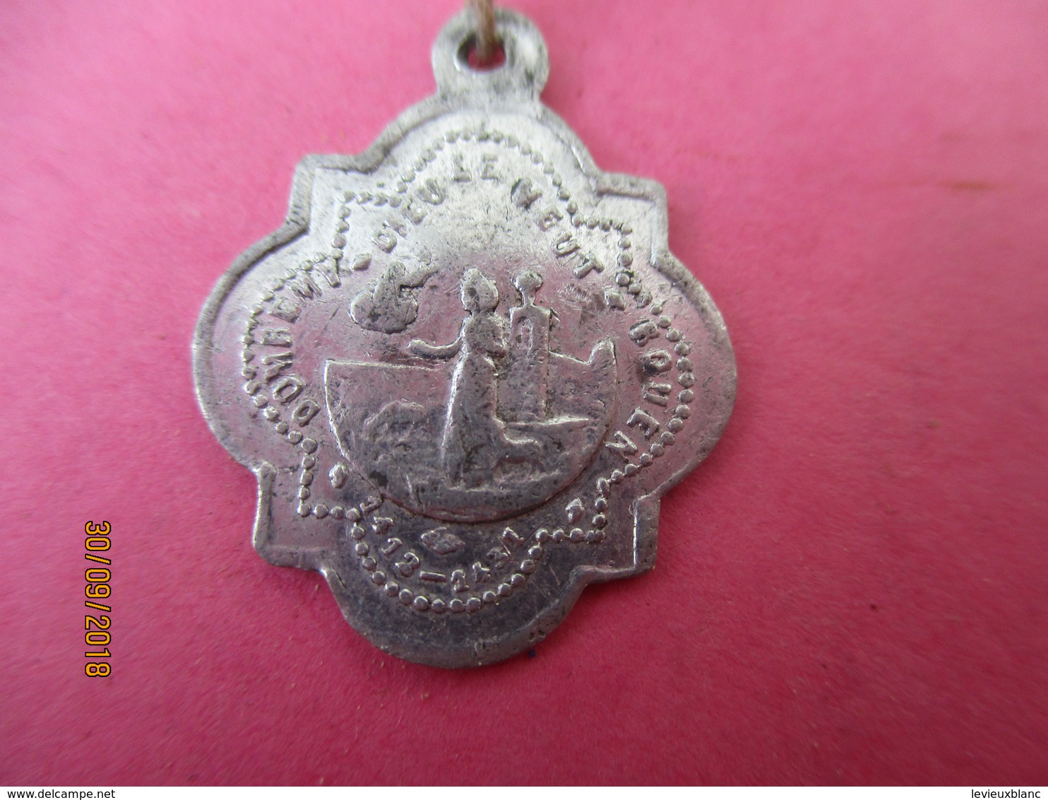 Médaille De Chaînette/ Jeanne D'Arc/ Dieu Le Veut/ DOMREMY - ROUEN/ Vers 1930 -1950    CAN 811 - Religion & Esotericism