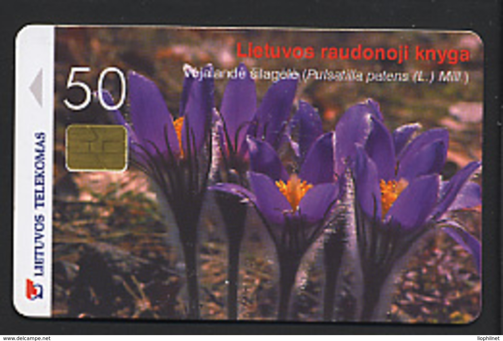 LITUANIE LITHUANIA 2000, FLEURS, Telecarte / Telephone Card /  Utilisée / Used. R611Fl - Fleurs