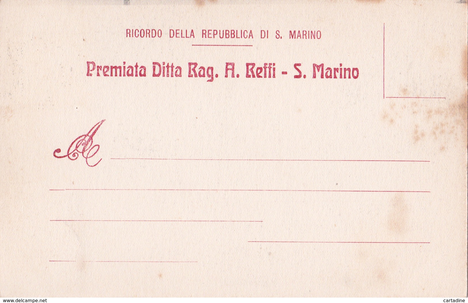 CPA  Repubblica Di S. Marino - Ufficio Postale E Telegrafico - 1903 - Saint-Marin
