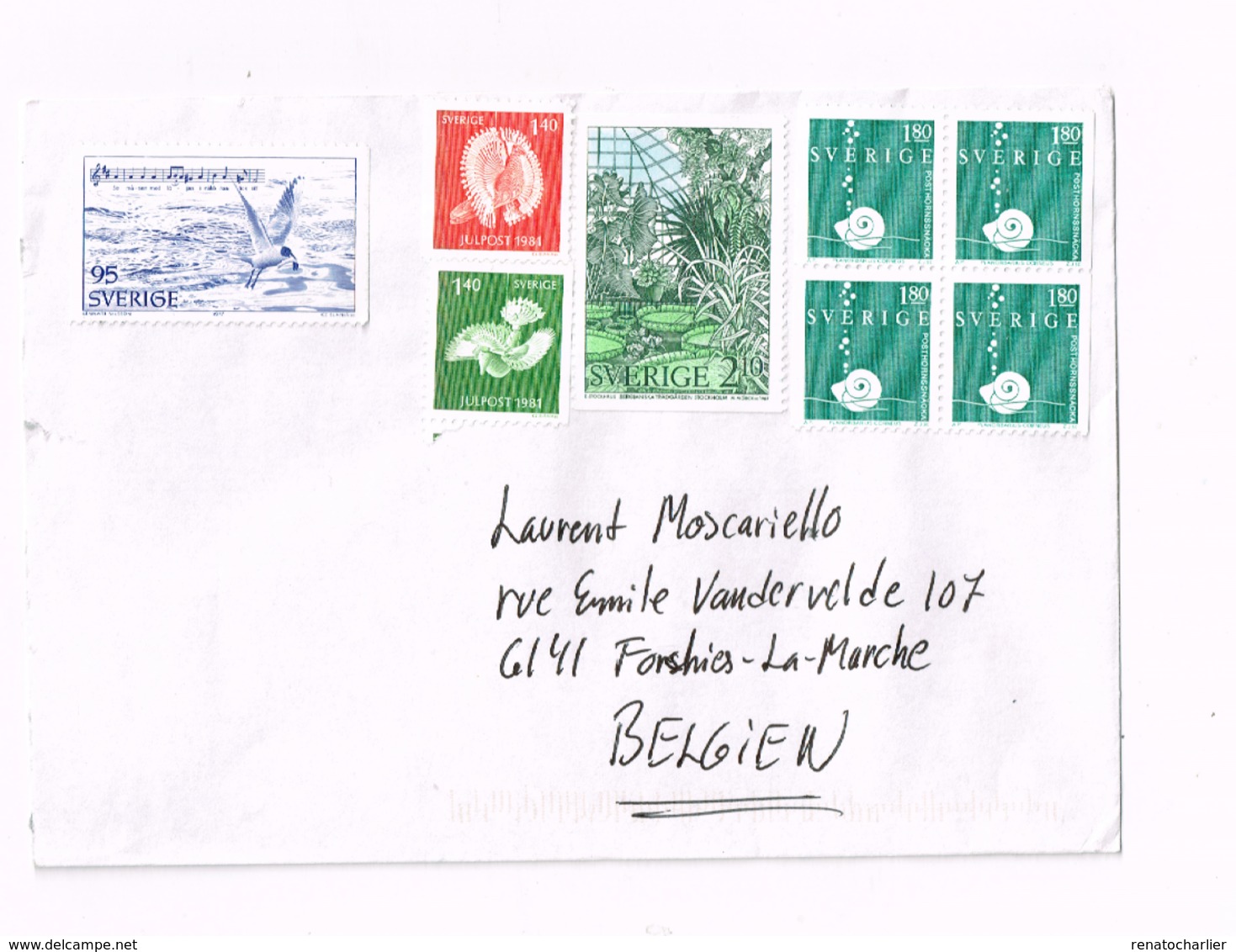 Lettre Adressée à Forchies-la-Marche (Belgique) - Autres & Non Classés