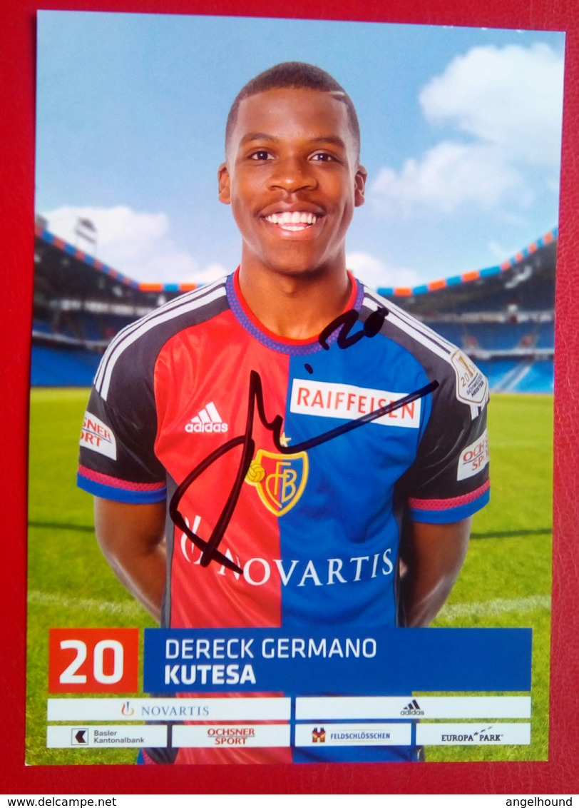 FC Basel Dereck Germano Kutesa  Signed Card - Autógrafos