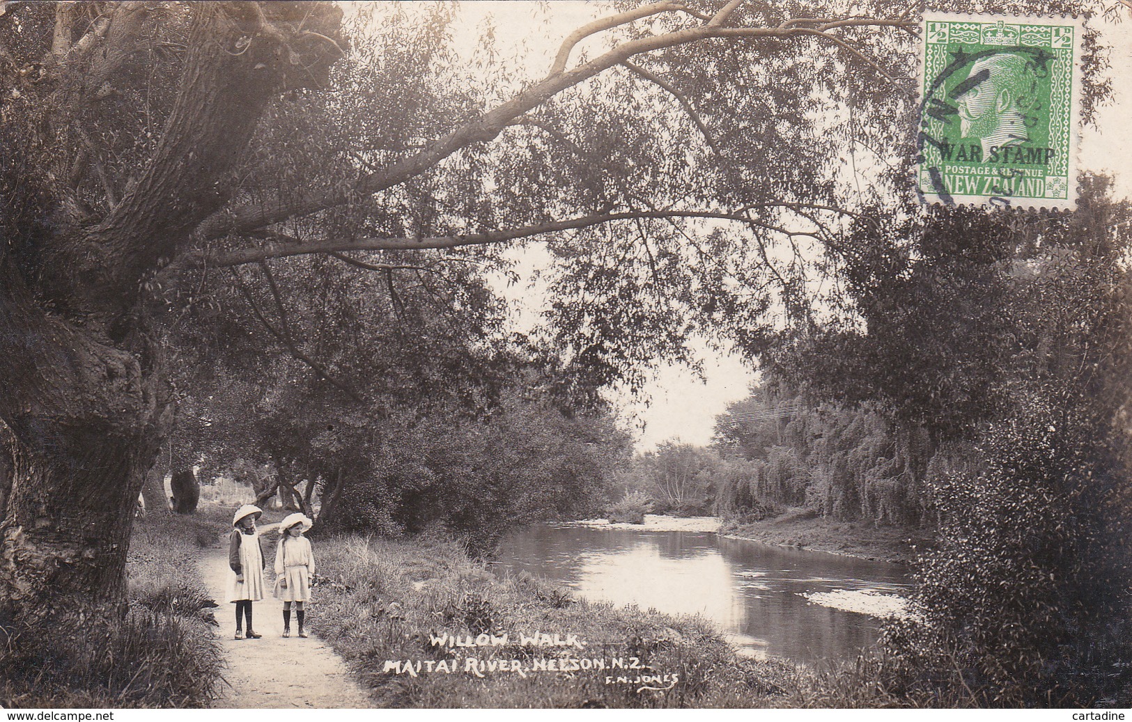 CPA  Nouvelle Zélande / New Zealand - Willow Walk - Maitai River Nelson - War Stamp - 1916 - Nouvelle-Zélande