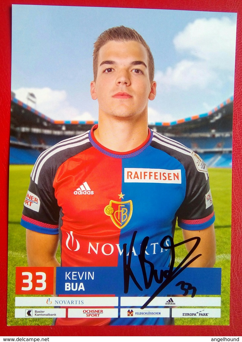 FC Basel  Kevin Bua    Signed Card - Autographes