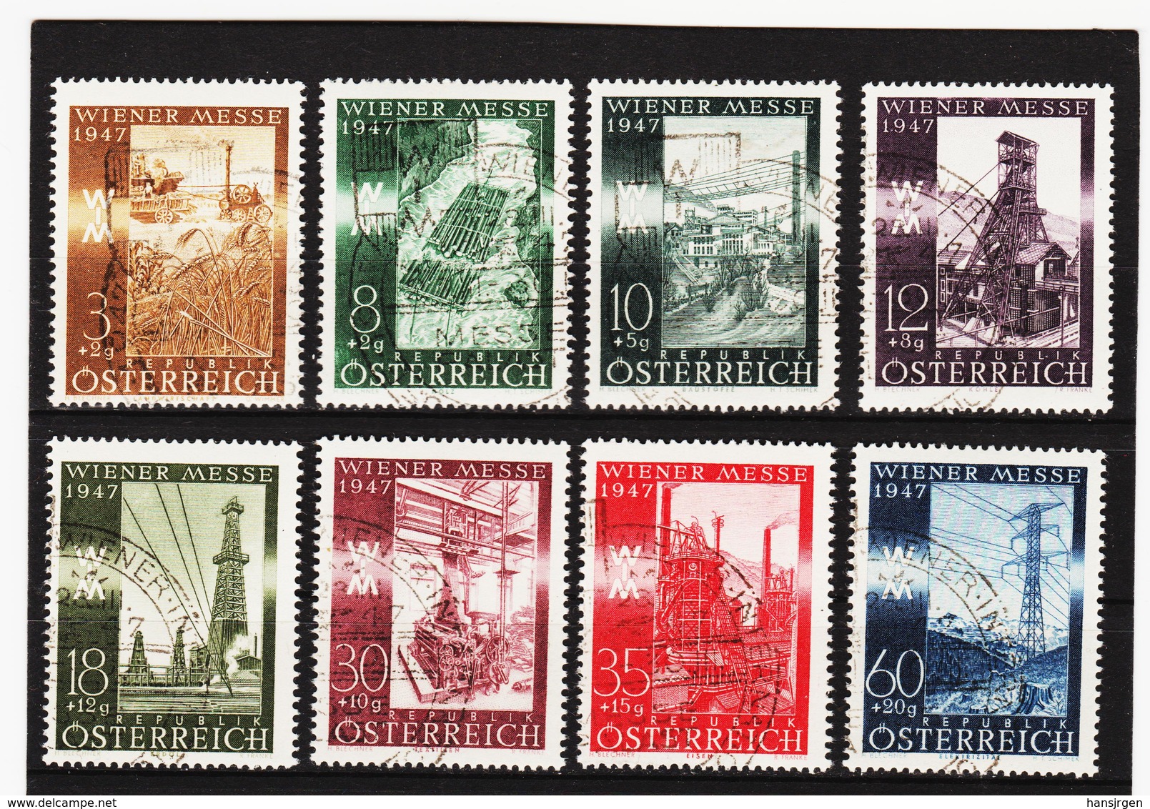 LKA756 ÖSTERREICH 1947 Michl 803/10 Used / Gestempelt SIEHE ABBILDUNG - Oblitérés