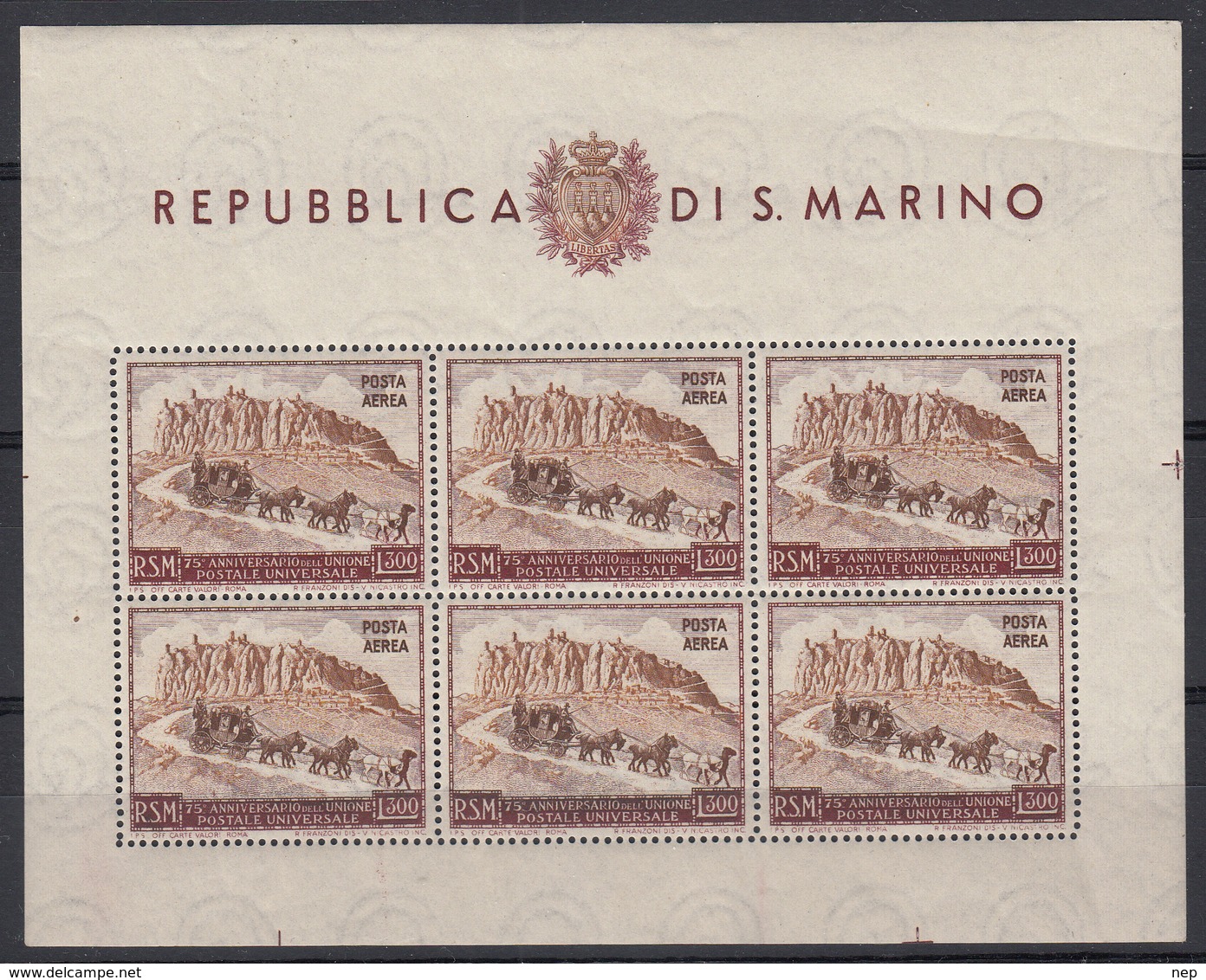 SAN MARINO - Michel - 1951 - Nr 456 (Velletje)(MOOI) - MNH** - Blocs-feuillets