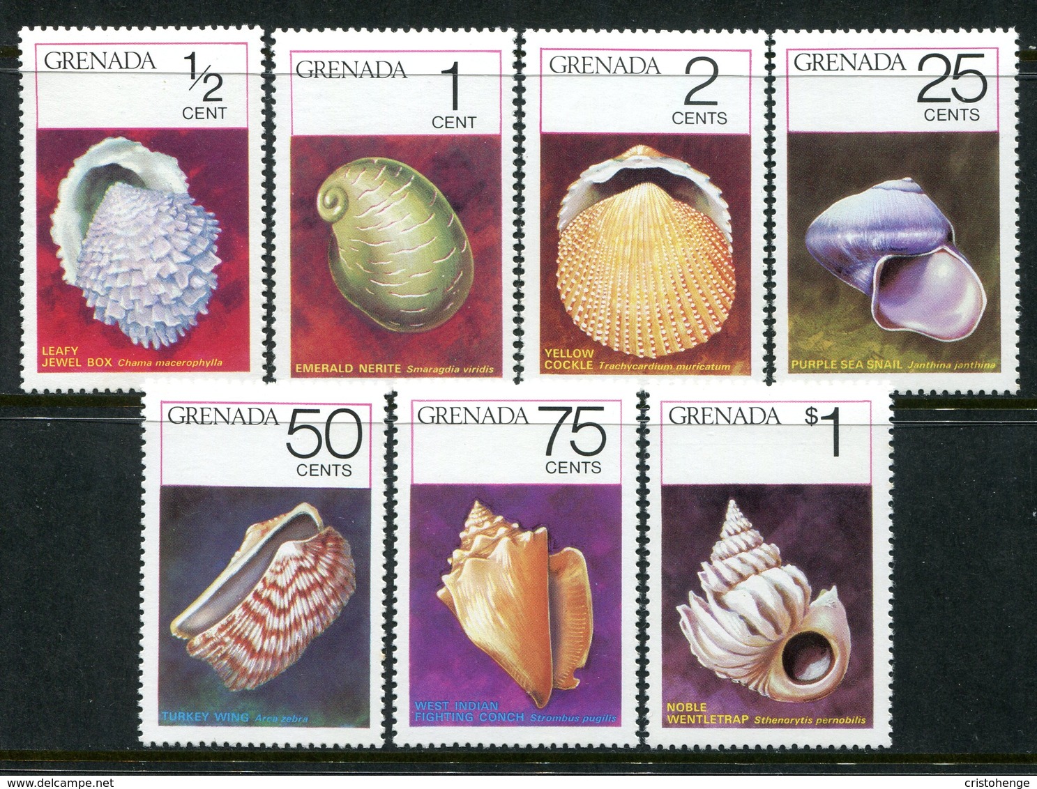 Grenada 1975 Seashells Set MNH (SG 721-727) - Grenada (1974-...)