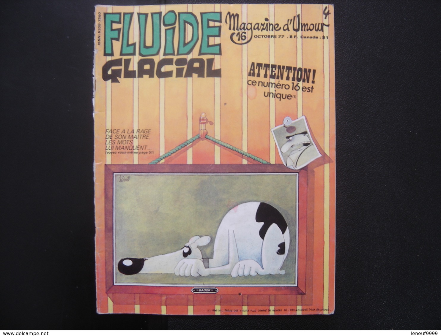 1977 Bande Dessinée FLUIDE GLACIAL N° 16 Dessins Humour - Fluide Glacial