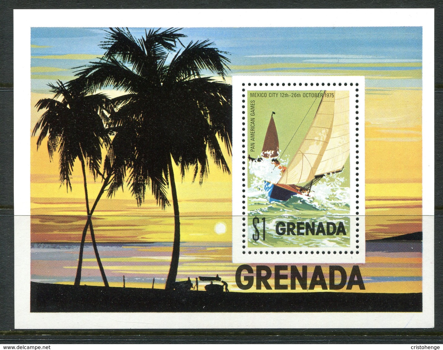 Grenada 1975 Pan-American Games, Mexico MS MNH (SG MS744) - Grenada (1974-...)