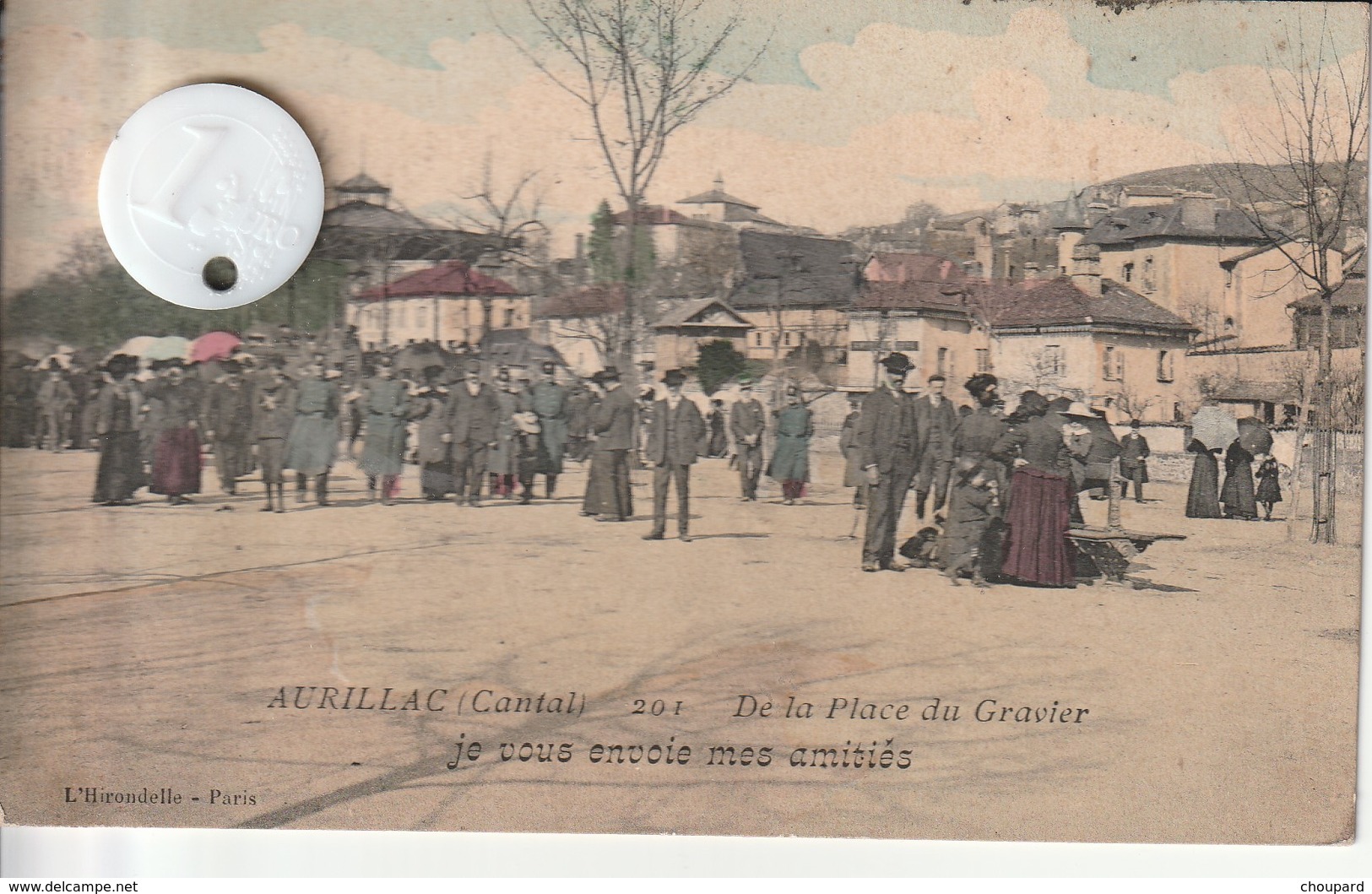 15 -Très Belle Carte Postale Ancienne De  AURILLAC   La Place Du Gravier - Aurillac